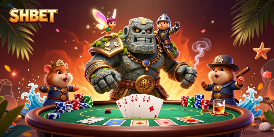 Experience top-notch gaming adventures at SHBET with vibrant poker scenes and magical characters.