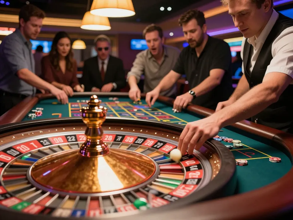 Players engaged at the roulette table, showcasing SC88 gaming excitement and strategy.