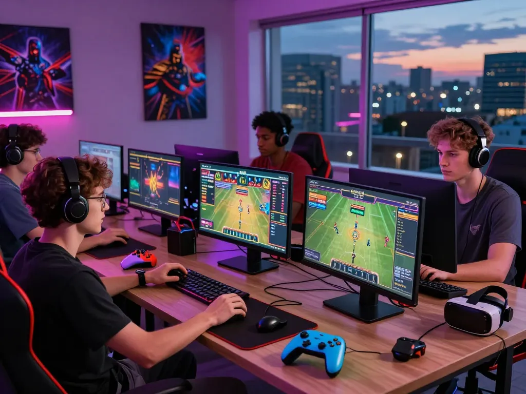 Dynamic online gaming experience at Hitclub with friends engaging in casino and sports betting games.