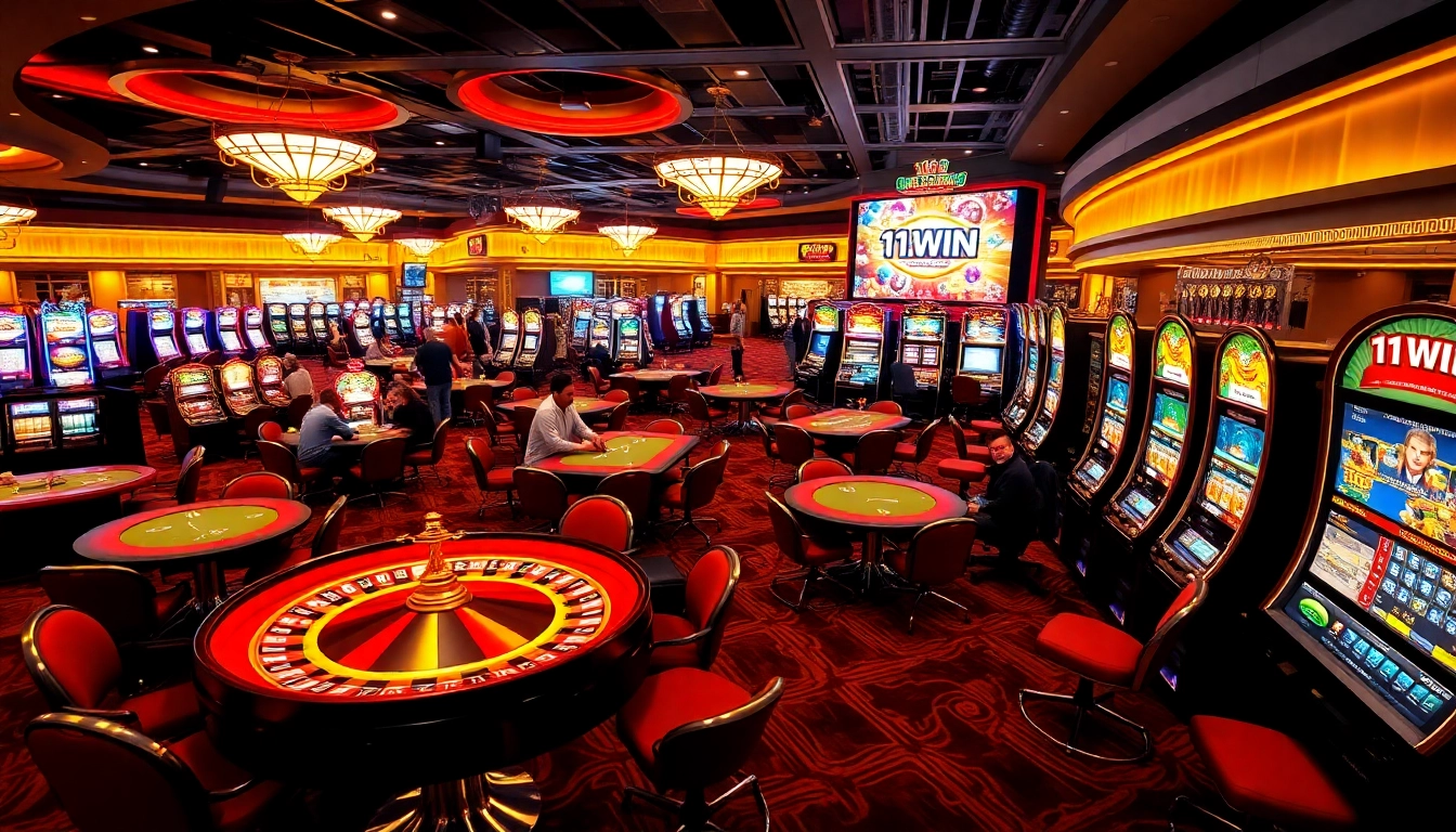 Experience thrilling gameplay at 11WIN casino with vibrant tables and exhilarating slots.