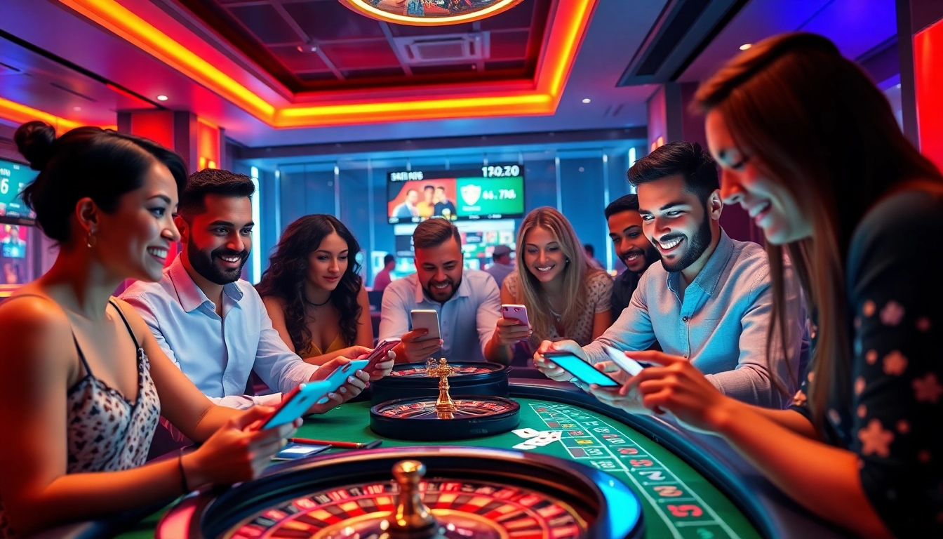 Online gambling experience featuring diverse players enjoying poker and roulette at s666.nyc.