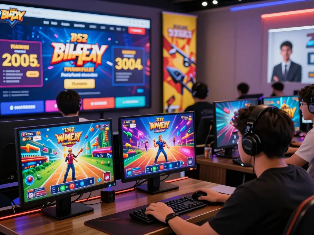 Engaging gaming scene on B52 platform with players enjoying live casino and interactive games.