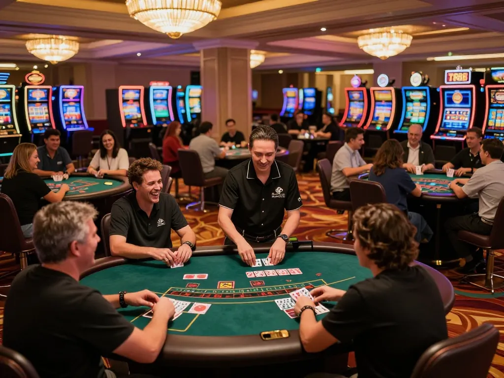 Experience exciting blackjack games at TR88 casino with engaged players and skilled dealers.