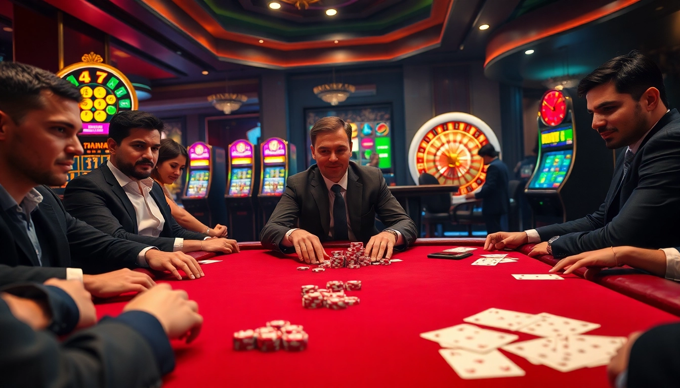 Winning at gg88's poker table with colorful chips and exciting ambiance.