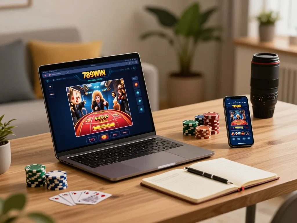 Experience thrilling gameplay at 789WIN with a modern online setup featuring poker chips and strategies.