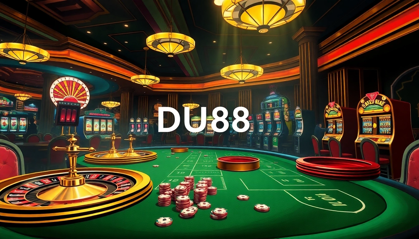 Experience the thrill of gambling at DU88 casino, with vibrant games and luxurious decor.