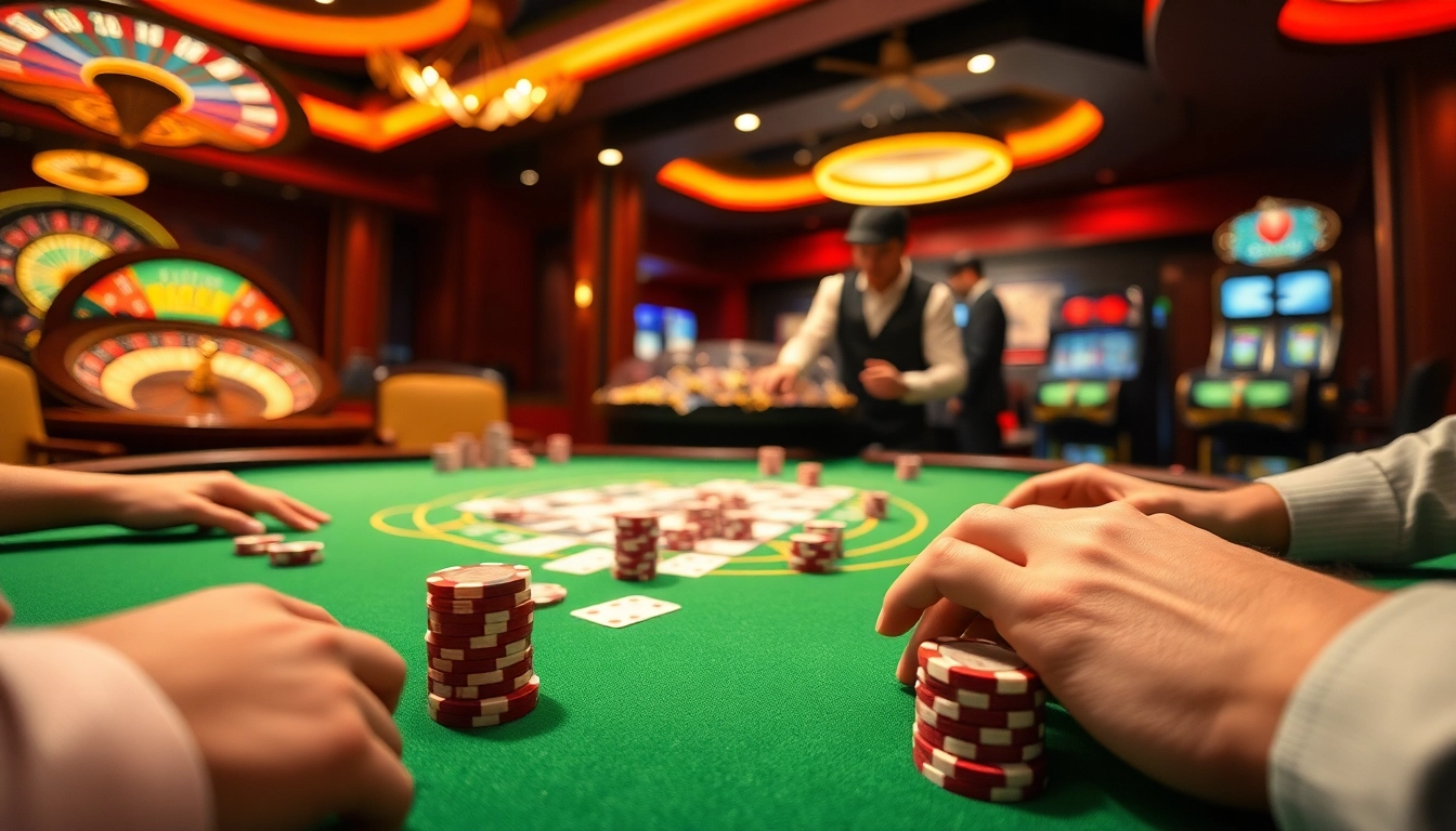 Experience thrilling gameplay at sv388 casino with vibrant tables and winning poker hands.