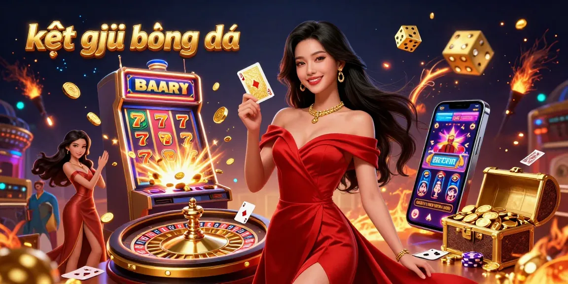 Check real-time kết quả bóng đá with a glamorous woman near a golden roulette wheel and dynamic casino elements.