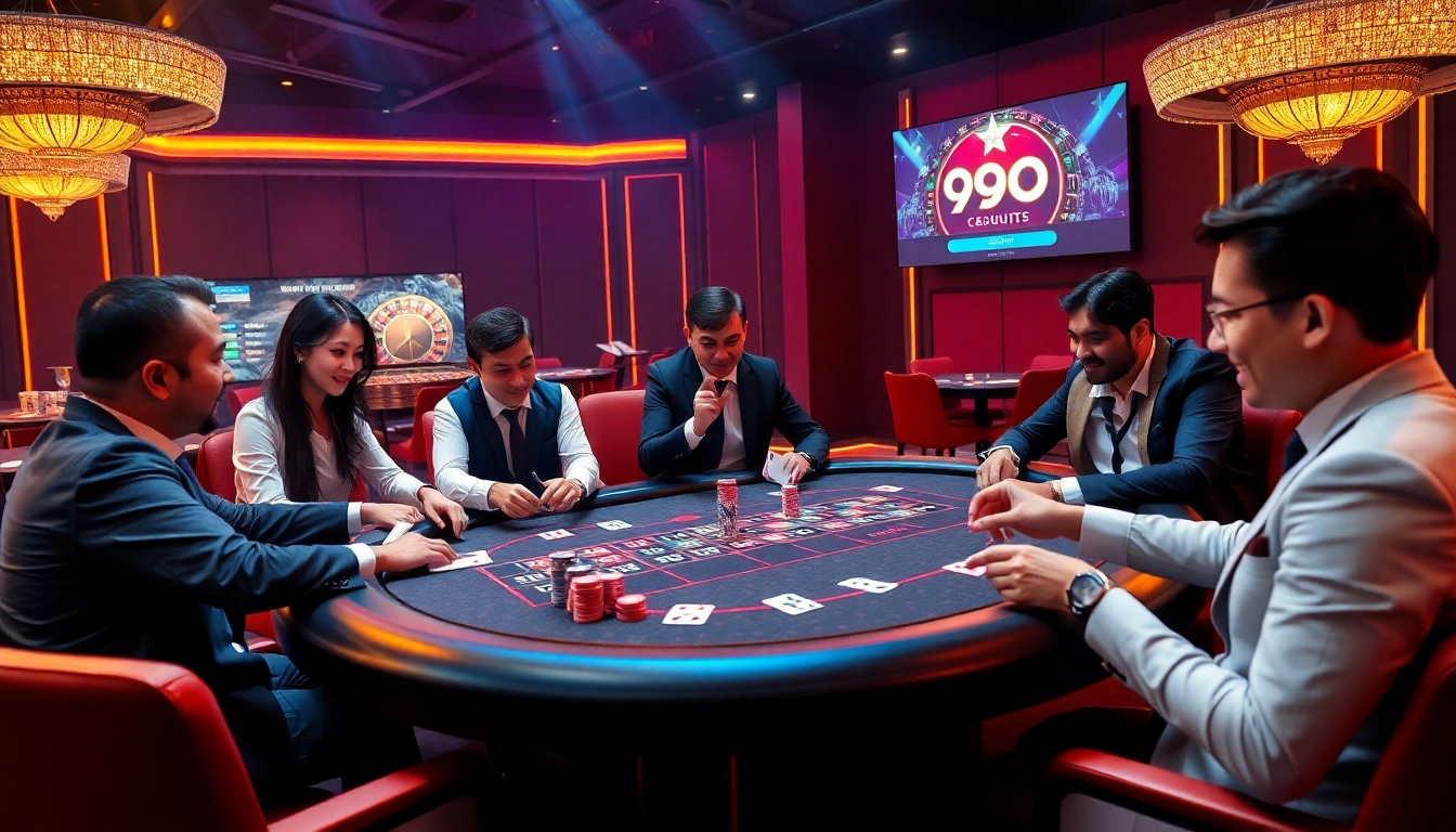 99ok poker table scene with players enjoying a thrilling gambling experience.