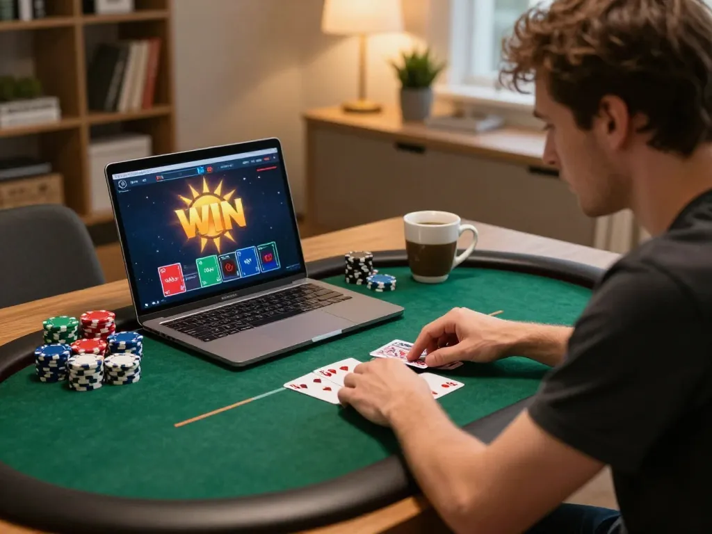 Experience the thrill of the sun win poker game in an engaging home setting