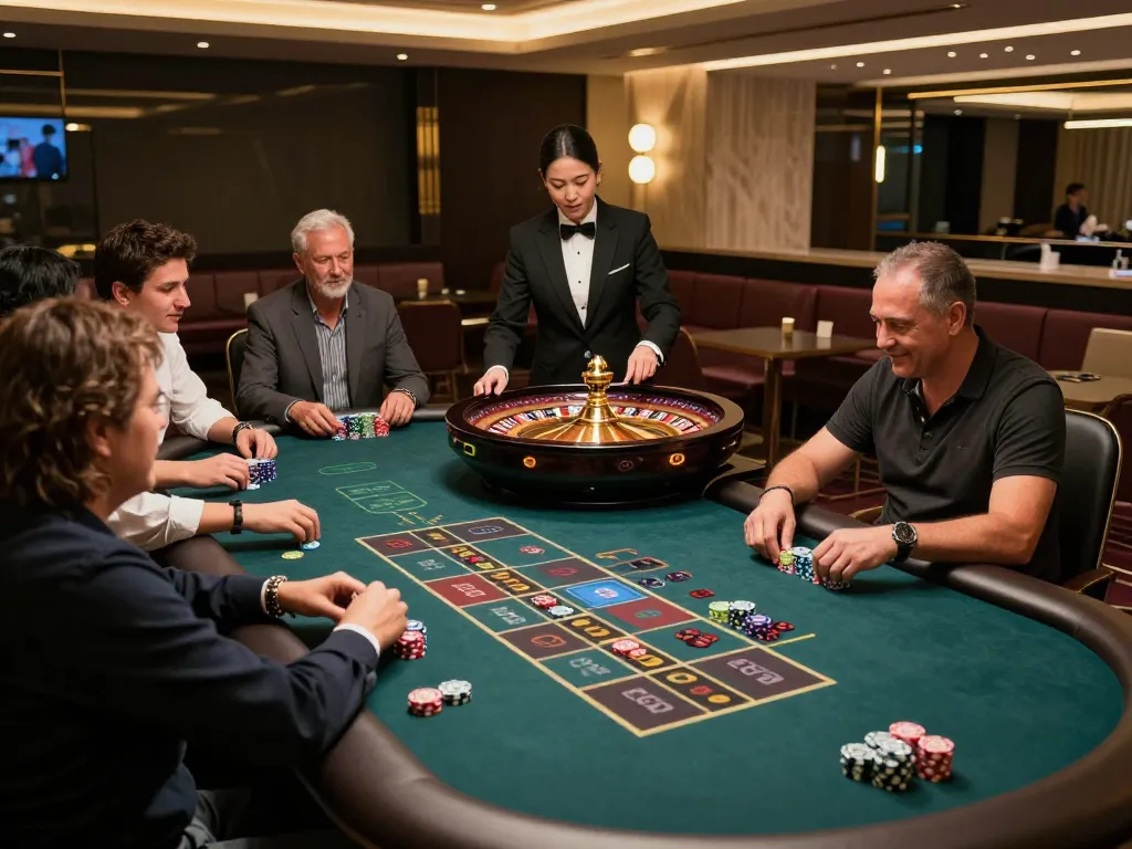 Players placing bets at BL555 roulette table, engaging in live dealer gameplay
