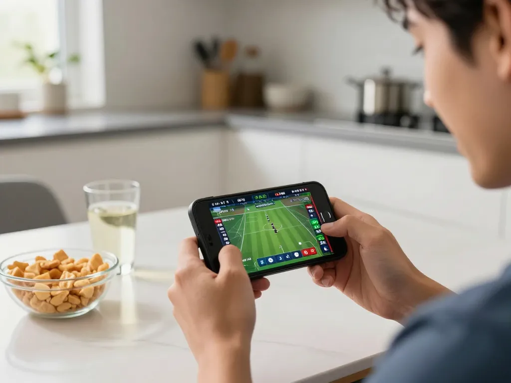 Engaged user placing bets through 789F mobile app, excitement captured in dynamic gaming moment.