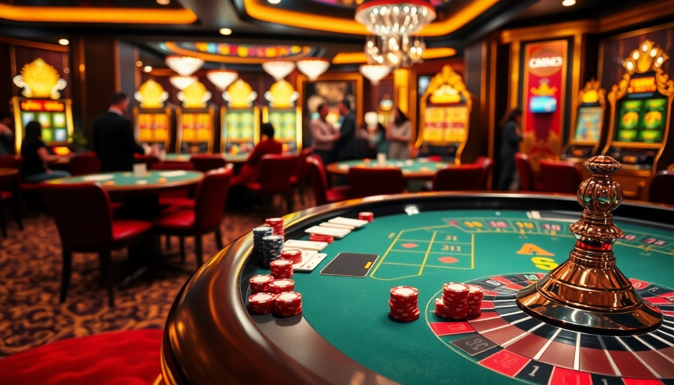 Experience the thrill of SCLUB88 NET with vibrant poker tables and exciting slot machines.