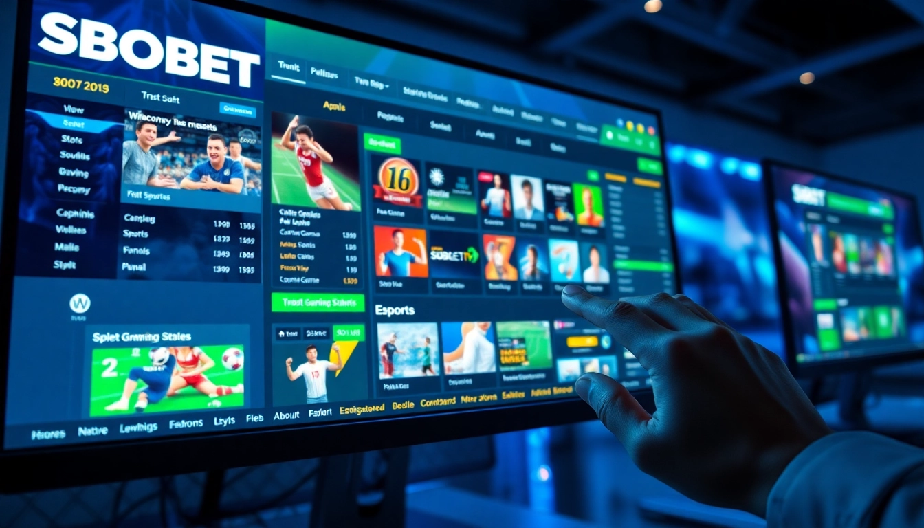 SBOBET.dance online gaming interface with vibrant visuals and user interaction.