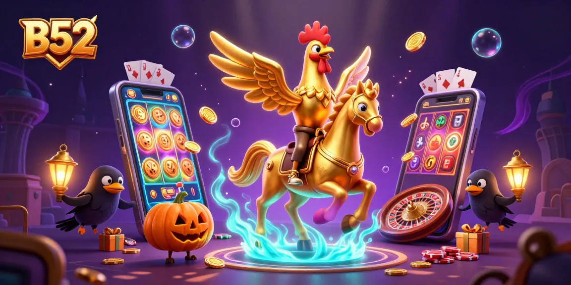 Experience the excitement of B52 roulette and slots in a vibrant casino scene.