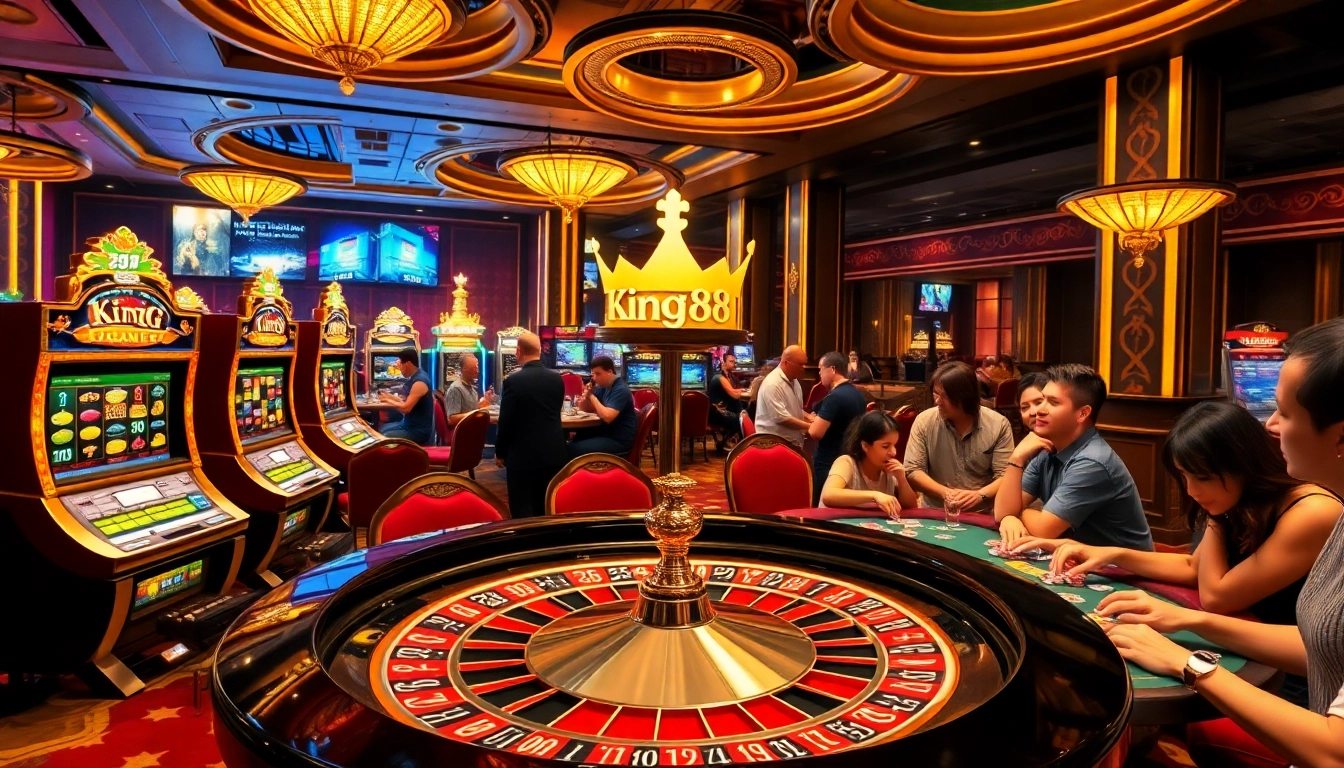 King88 logo prominently displayed on a luxurious roulette table during an exciting casino game.