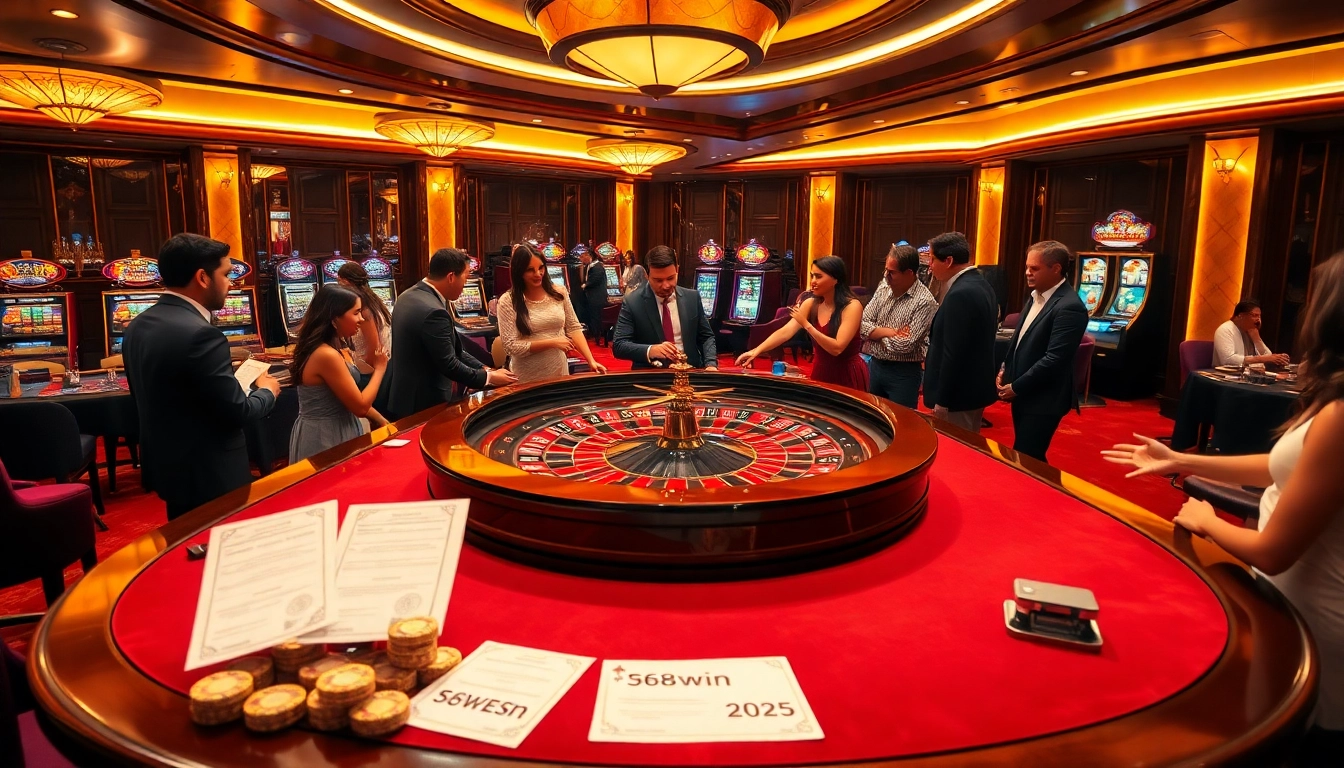 Players enjoying an exciting roulette game at a luxurious 58win 2025 casino.