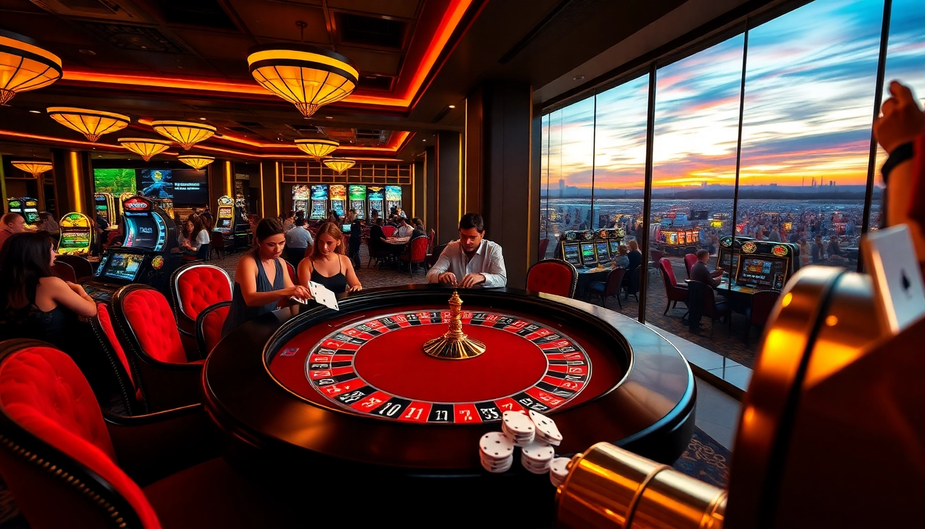Nohu players enjoying high-stakes gambling action at a luxurious roulette table.