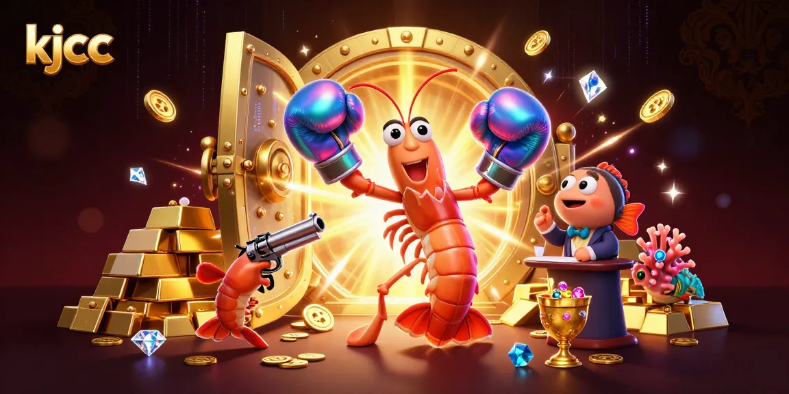 Engage with kjcc's vibrant casino experience featuring animated sea creatures amidst treasure.
