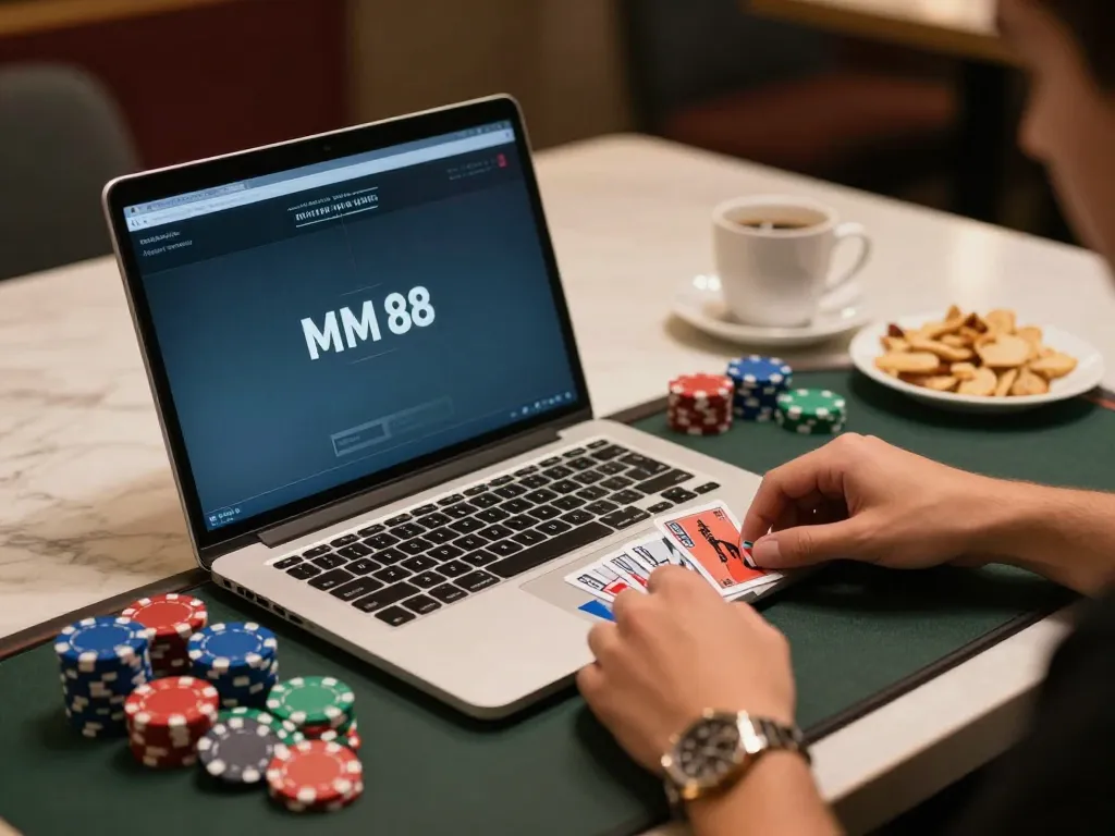 Engaging online poker session showcasing strategy and gameplay with MM 88.