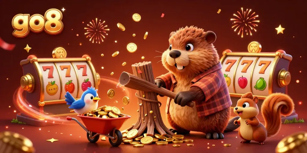Experience thrilling gameplay and golden wins with go8's vibrant slot environment.