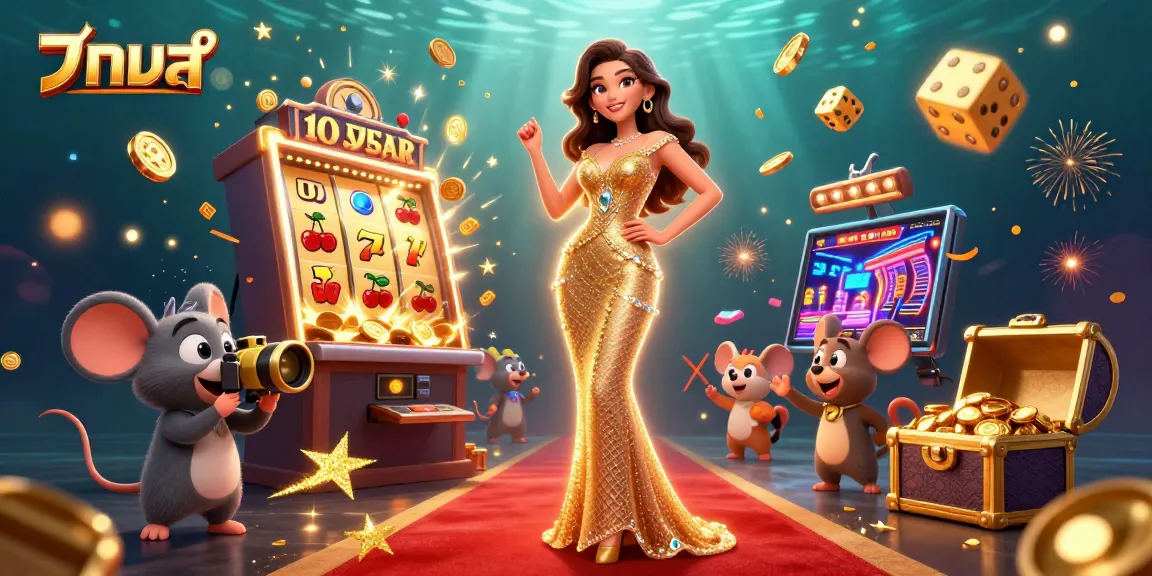 Experience thrilling แทงบอล action in a vibrant casino scene bursting with energy and glam.