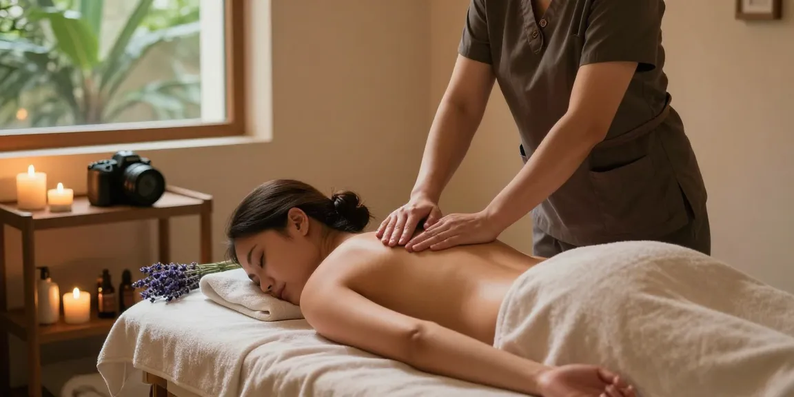 Relaxing 영등포출장안마 massage therapy session in a serene studio.