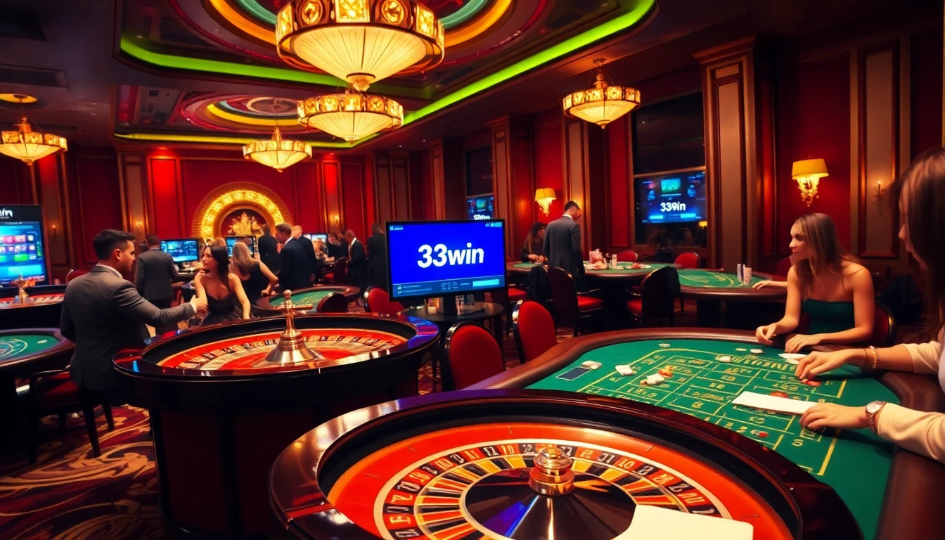 Engaging players enjoy luxurious gaming at 33win com casino tables with roulette, poker, and high-stakes action.