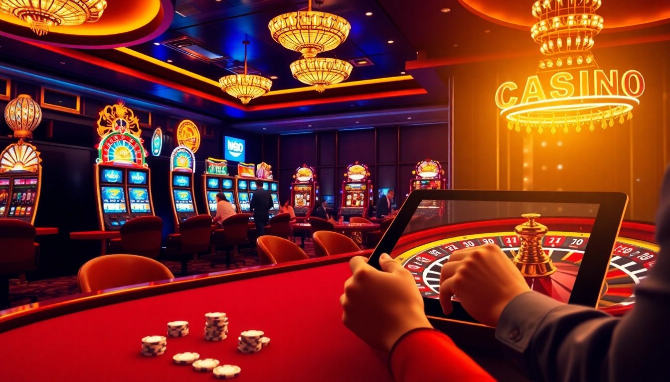 Engage in thrilling casino gaming at hm 88 đăng nhập, showcasing vibrant tables and slots in action.