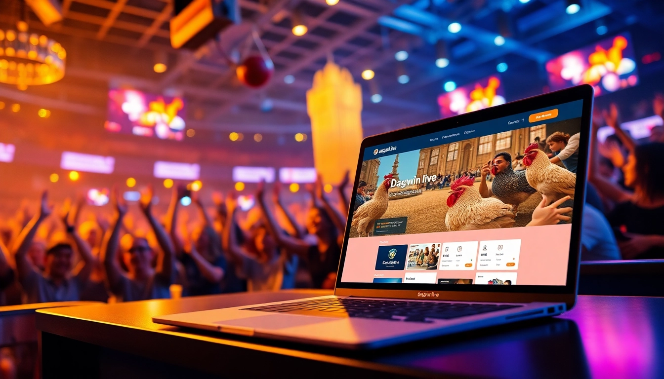 Experience thrilling live chicken fights on dagawin.live, showcasing dynamic betting excitement.
