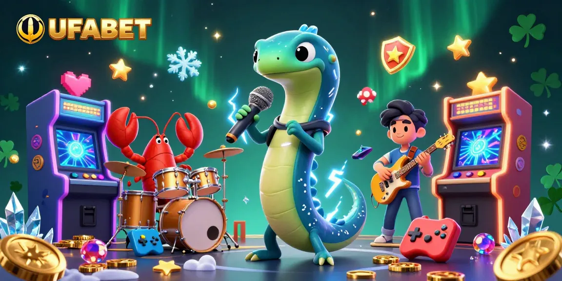 Engage in thrilling gameplay at UFABET with vibrant 3D casino elements and dynamic characters.
