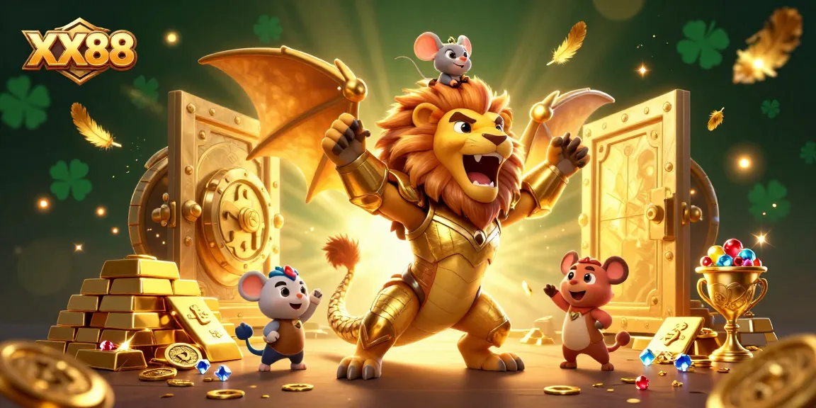 Join the thrilling adventure at XX88 with a golden chimera and treasure! Experience the excitement of online gaming.