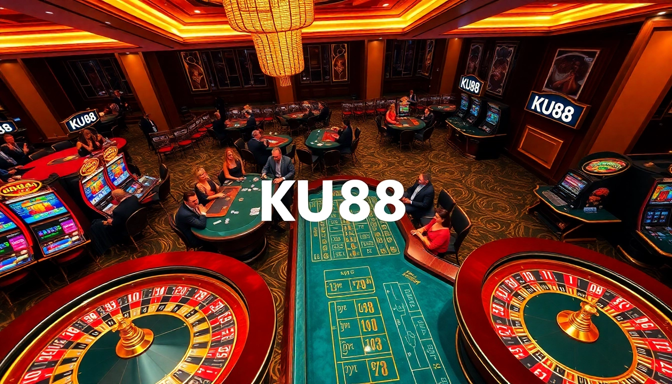 Experience the excitement of KU88 gaming with a vibrant casino scene.