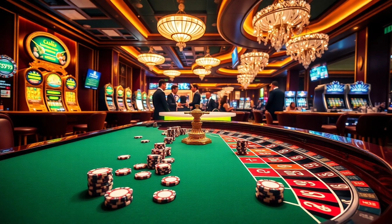Experience thrilling bets with vibrant roulette tables at https://hm88.blue/ casino scene.