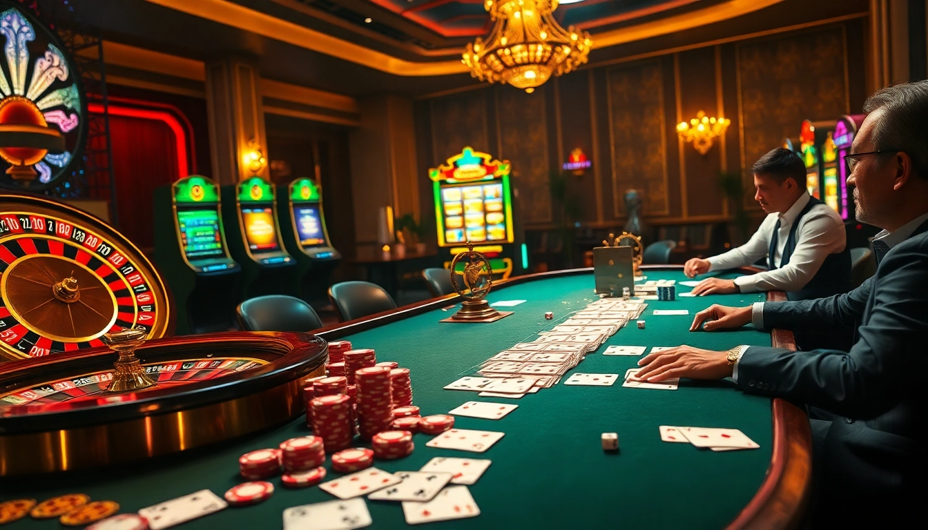 Exciting table games and luxurious slot machines in PG 88 casino environment.