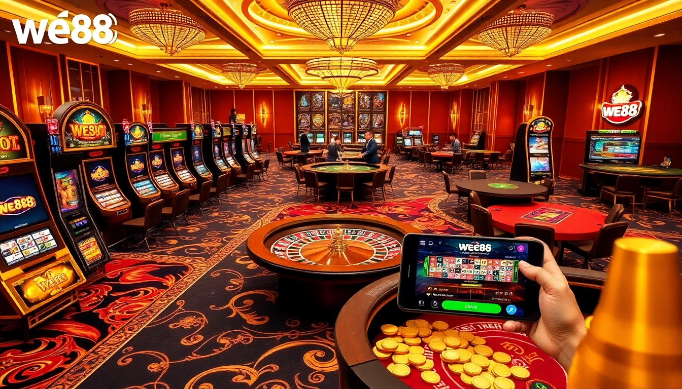 Experience the excitement at WE88 with immersive casino games and vibrant gaming atmosphere.