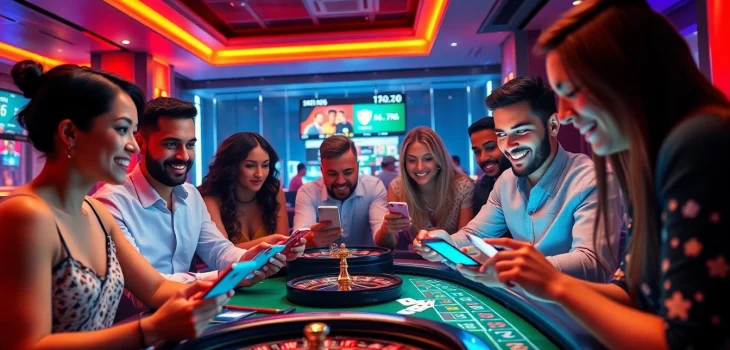 Online gambling experience featuring diverse players enjoying poker and roulette at s666.nyc.