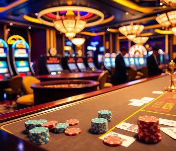 Experience the thrill of 888vnd game at an elegant casino table with vibrant chips and cards.
