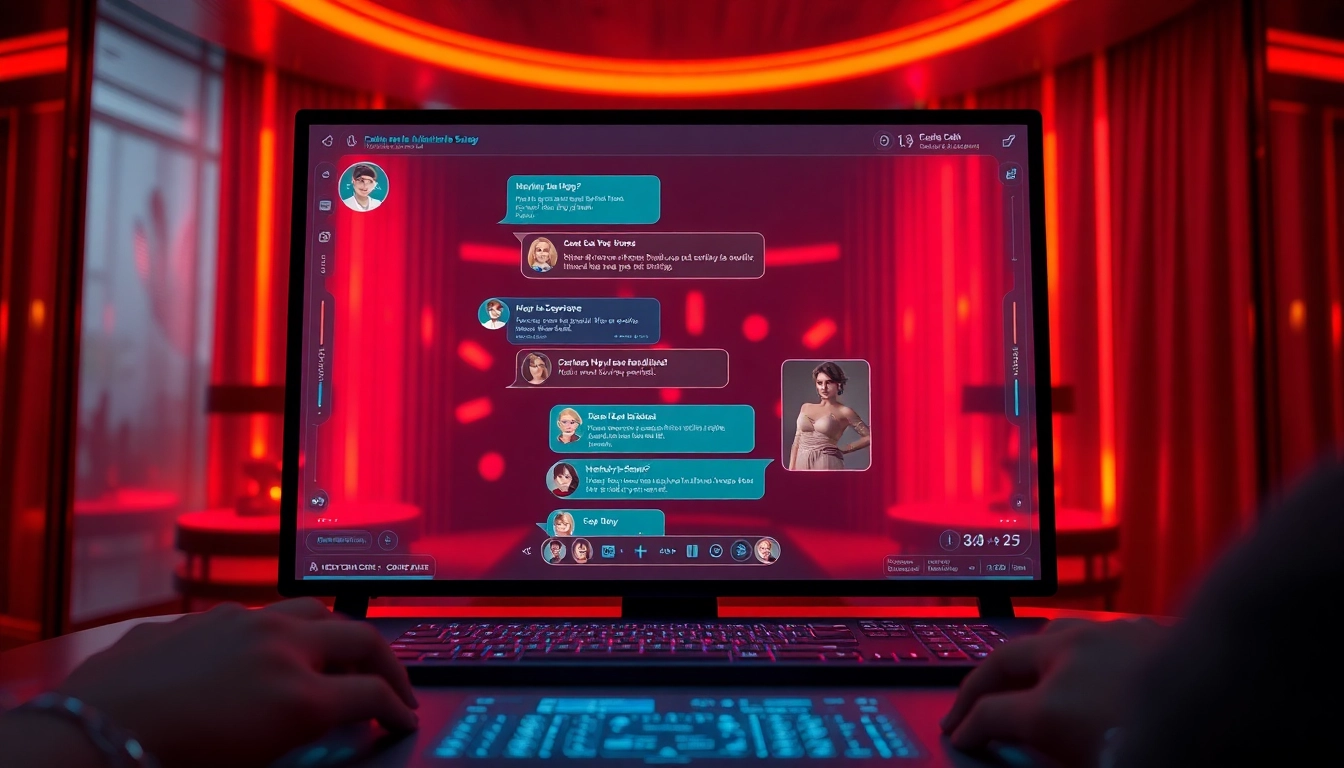 Engaging chat interface showcasing ai nsfw character interaction in an intimate digital setting.