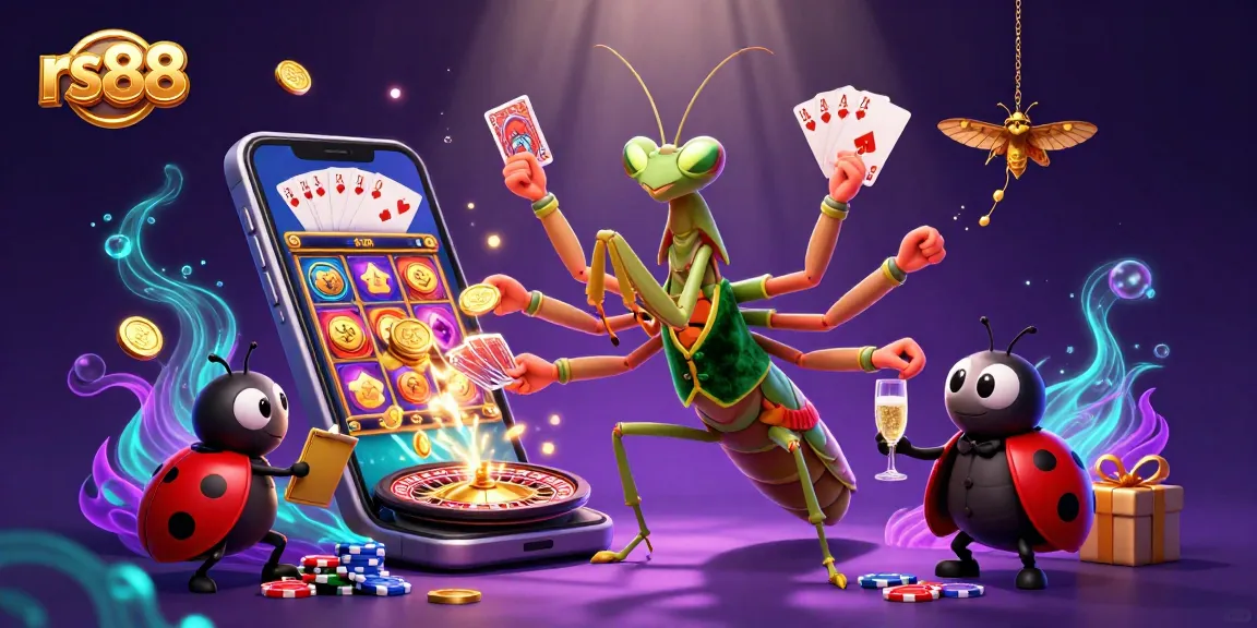 Experience the excitement of rs88 with a vibrant online casino scene featuring entertaining characters and game elements.