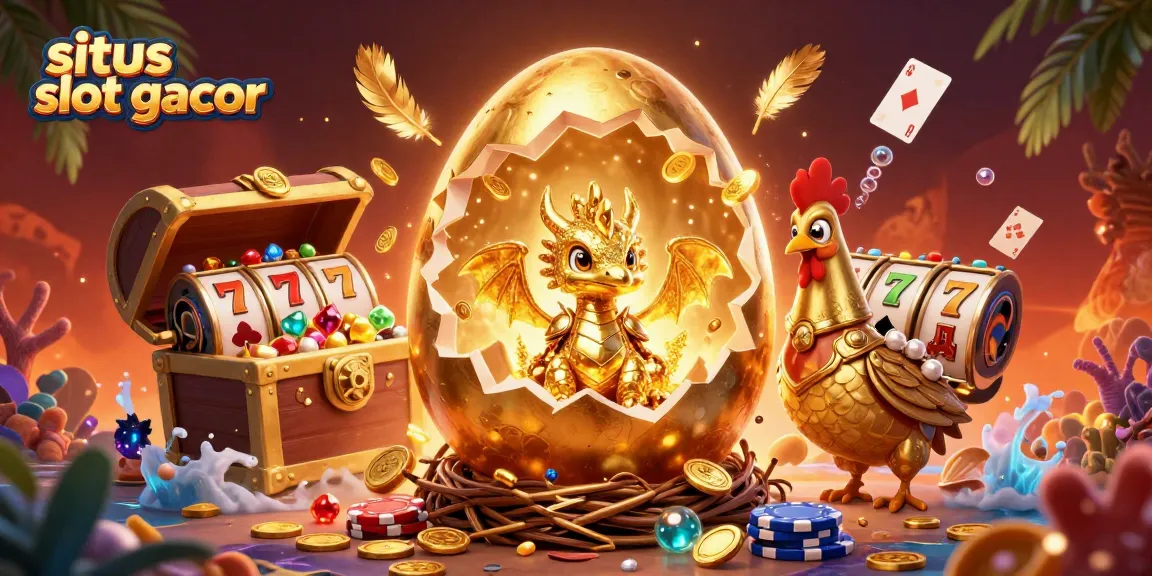 Swing into action with the situs slot gacor featuring vibrant casino elements and golden characters.